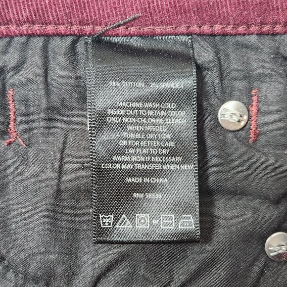 Kut From The Kloth Diana Corduroy Skinny Jeans Womens 4P Red Pants Petite OO02X - Picture 6 of 9